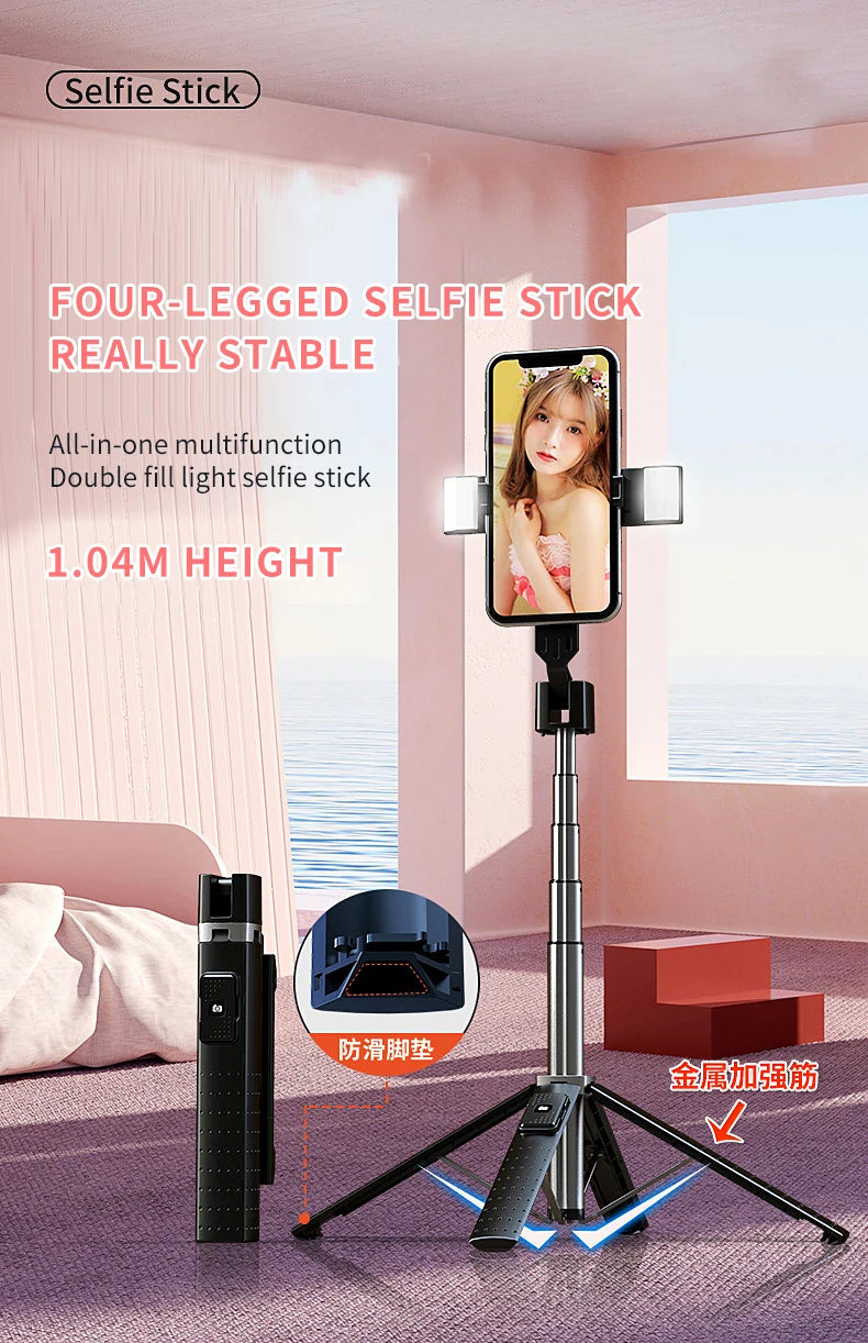 Bluetooth Selfie Stick Tripod with Remote Control