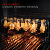 Stainless Steel 14-Slot BBQ Grill Rack for Chicken Drumsticks, Wings & More