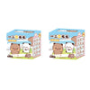 A blind box featuring two cute bear figurines in a pink and blue packaging design.
