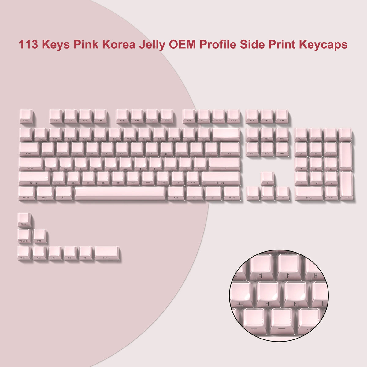 Crystal Clear Jelly Keycaps with Side-Printed Legends for Mechanical Keyboards