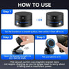 Instructions show how to use a 360 degree magnetic suction cup phone mount for hands-free holding.
