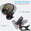 Rechargeable Clip-On Tuner for Guitar, Bass, Ukulele & Violin