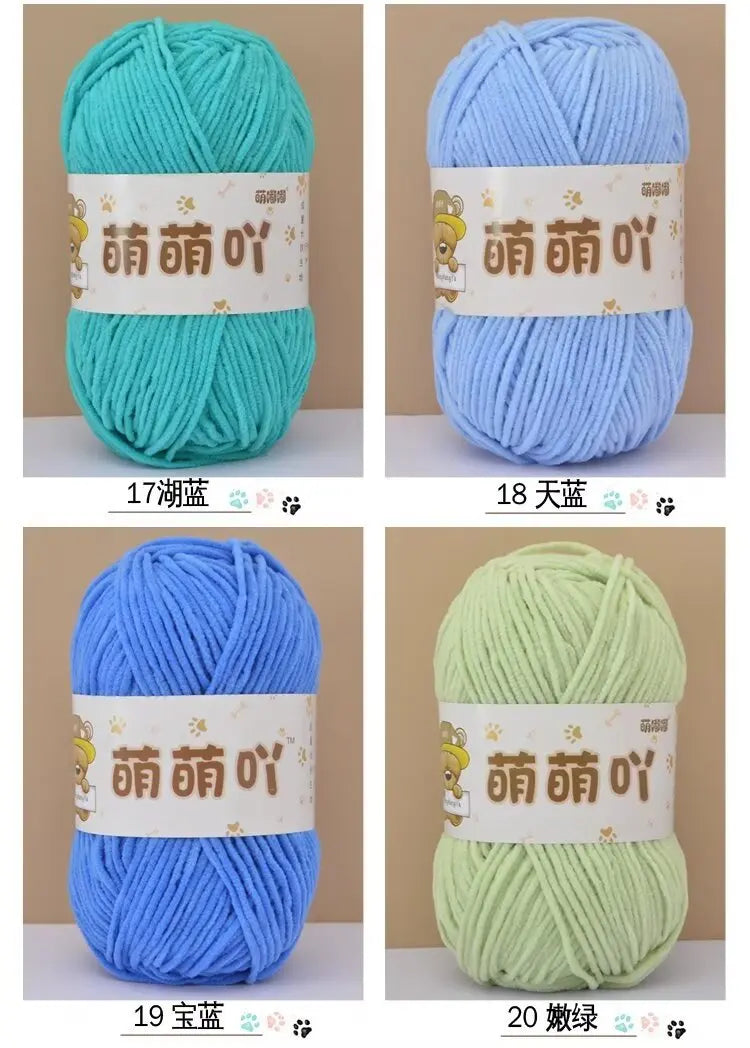 Soft Chenille Yarn for Crocheting and Knitting