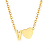 Dainty Heart Initial Necklace