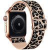 Leopard Print Nylon Apple Watch Band with Adjustable Strap
