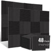 Acoustic Foam Wedge Panels for Soundproofing & Studio Treatment (48-Pack)