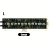 A black waterproof adhesive fishing ruler marked in centimeters and inches, labeled as large.
