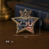 A gold-toned enamel lapel pin featuring a star design with the number 250 and an American eagle motif.