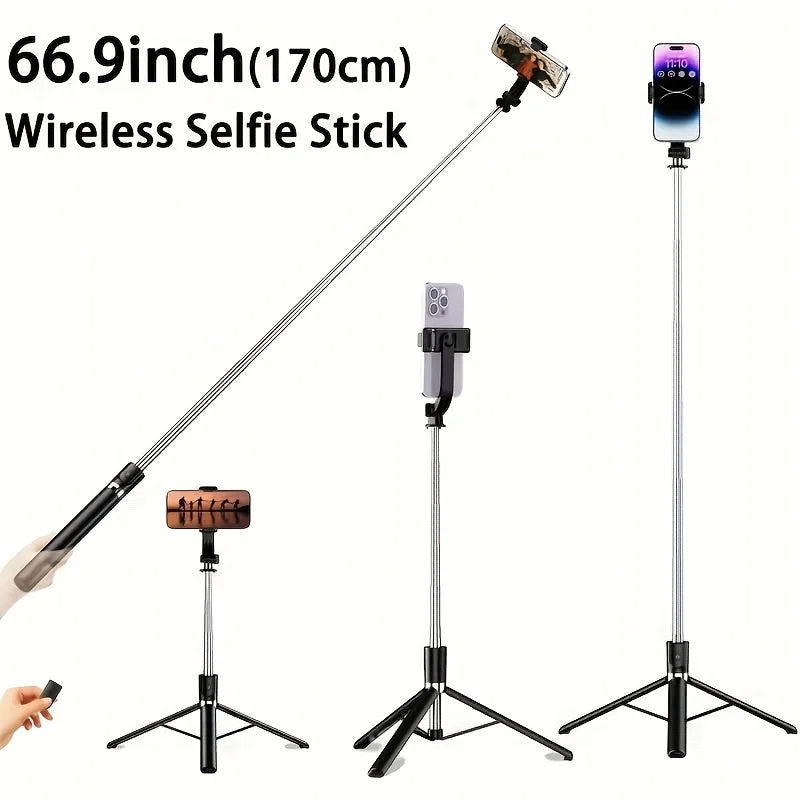 68-Inch Extendable Selfie Stick Tripod with Wireless Remote