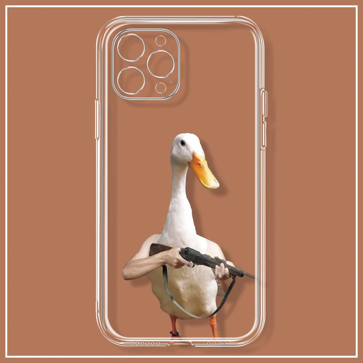 Funda de Silicona para Teléfono con Pato y Pollo