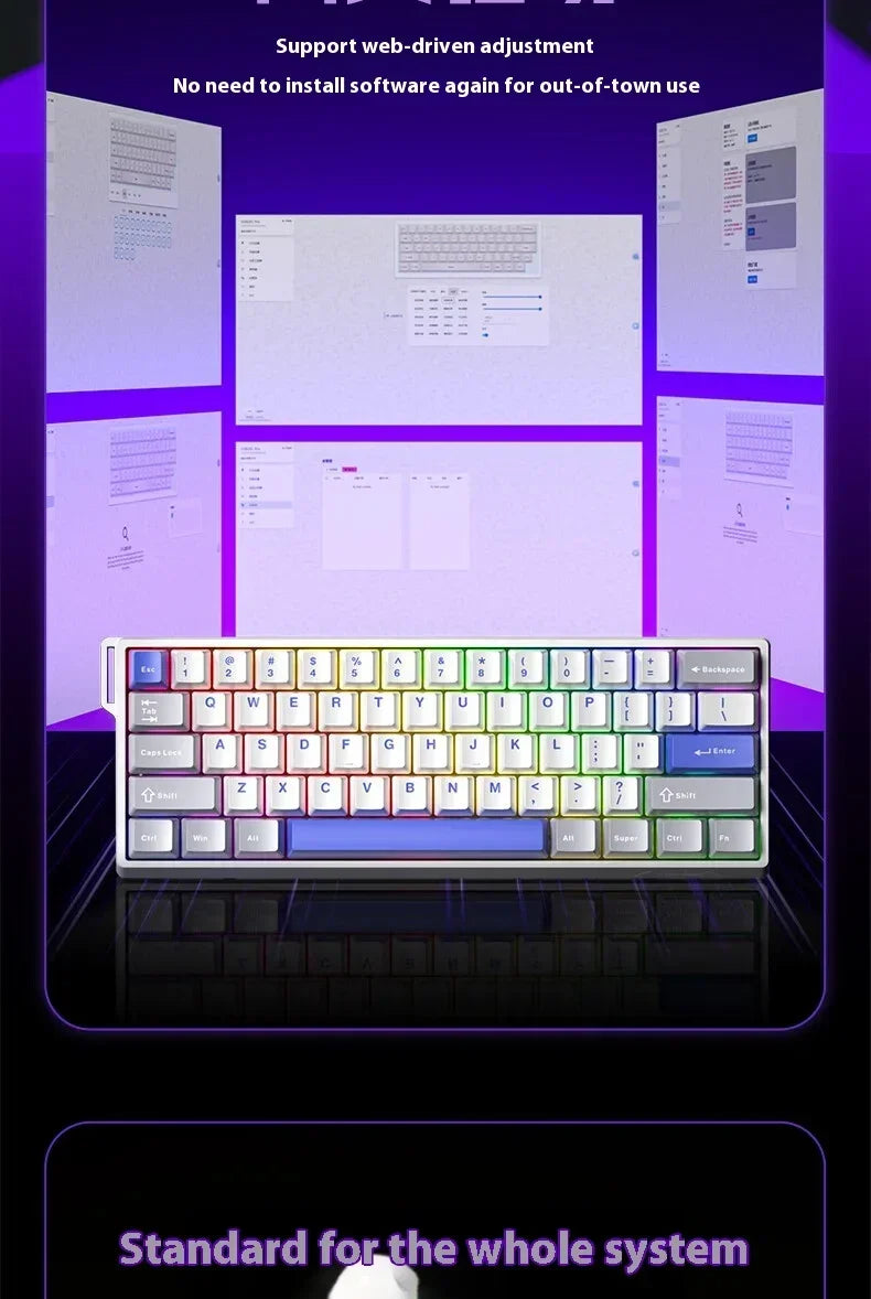 Aula Win60/Win68 Magnetic Switch Gaming Keyboard with 8K Polling