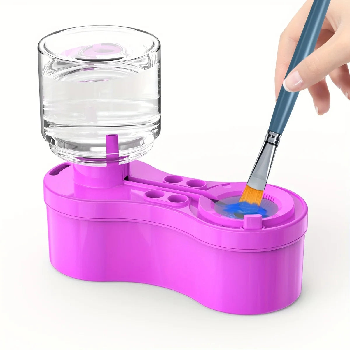 4-in-1 Paint Brush Cleaner and Holder with Palette