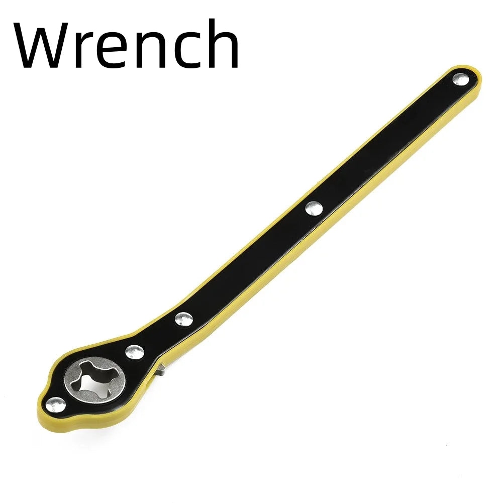 Heavy-Duty Ratchet Lug Wrench with Adapter, 34cm