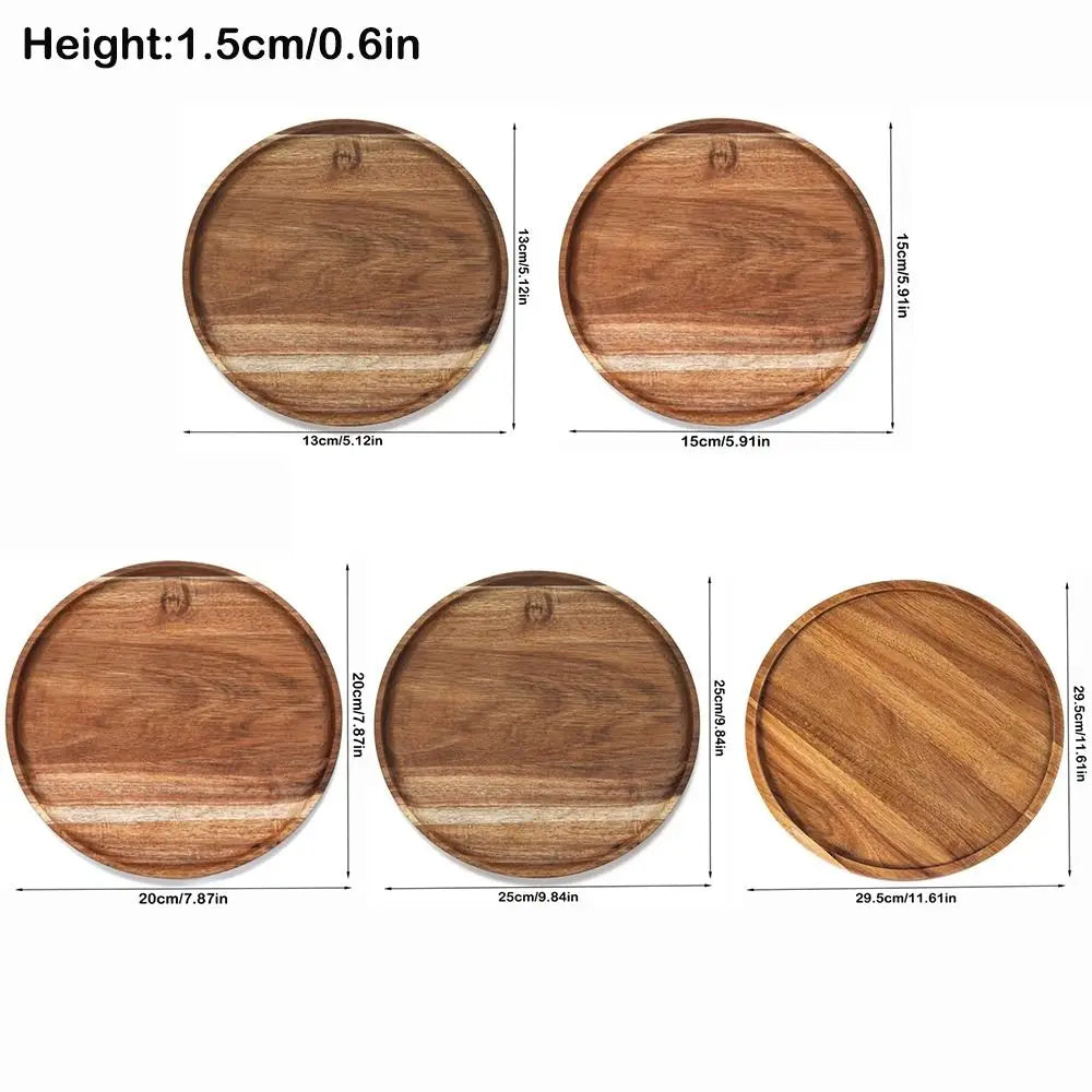 Natural Wooden Serving Tray for Home Decor