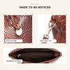Vintage Croc-Embossed Structured Satchel Handbag