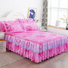 Lace-Trimmed Bed Skirt with Printed Design
