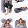 U-Shaped Full Body Pregnancy Pillow with Removable Velvet Cover