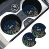 Non-Slip Waterproof Car Cup Holder Coasters with Floral Design