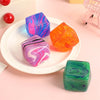 Squishy Stress Relief Cube with Soothing Swirl Design