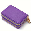 Cartera Compacta con Doble Cremallera y Monedero
