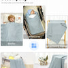 A collection of multipurpose baby blankets including a regular blanket, an infant wrap, a breastfeeding blanket, an air condi