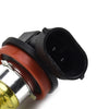A close-up view of an H11/H8 LED fog light bulb with a black connector and a copper-colored housing.