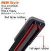 Close-up view of a wiper blade assembly showing the 1st layer rubber and 2nd layer rubber components.