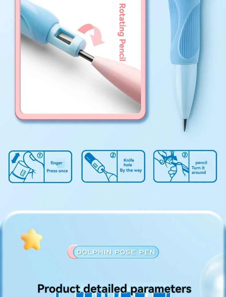 Cute Dolphin 2mm Mechanical Pencil Set