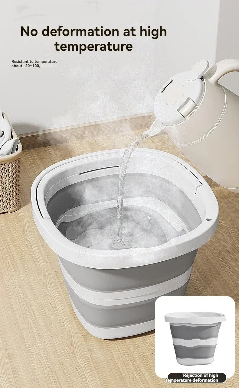 Foldable Water Bucket with Carry Handle for Camping and Home