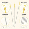 Self-Threading Stainless Steel Sewing Needles (12-Pack)