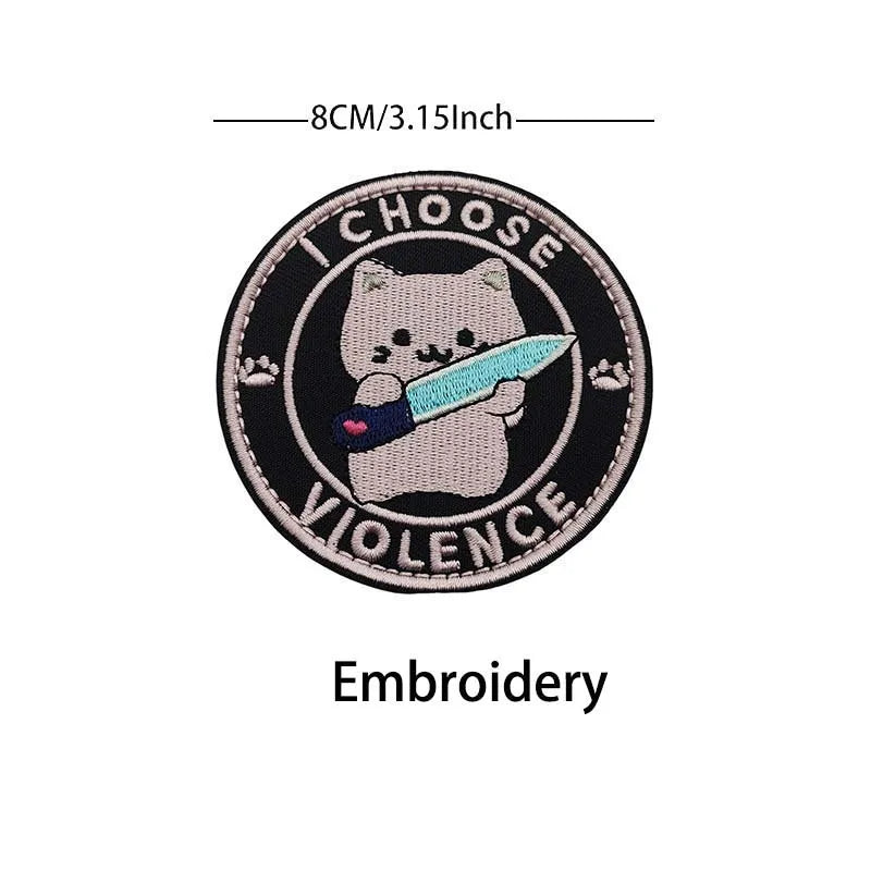 Quirky Animal Applique Patches with Hook and Loop Backing