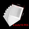 A stack of 10 heavy-duty self-adhesive drywall repair patches, measuring 8 inches by 20.2 cm.