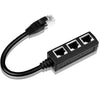 RJ45 Ethernet Splitter 1-to-3 Network Adapter for Cat 6 Cables