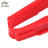 Red motorcycle chain slider guide for Honda XR series motorcycles