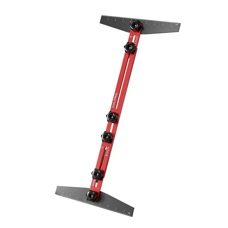 Adjustable Stair Tread Template Tool with Modular Extensions