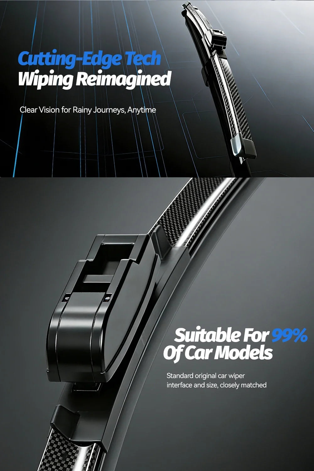 Carbon Fiber Wiper Blades for Kia Sorento (2002-2026)