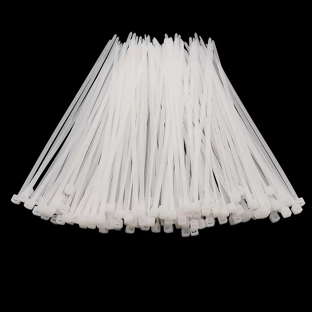 Nylon Cable Zip Ties (Assorted Sizes, 100-Pack)