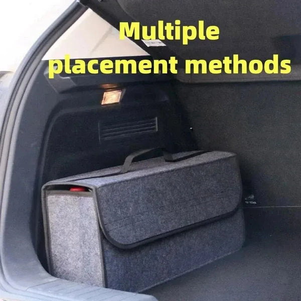 Felt Car Trunk Organizer with Anti-Slip Base