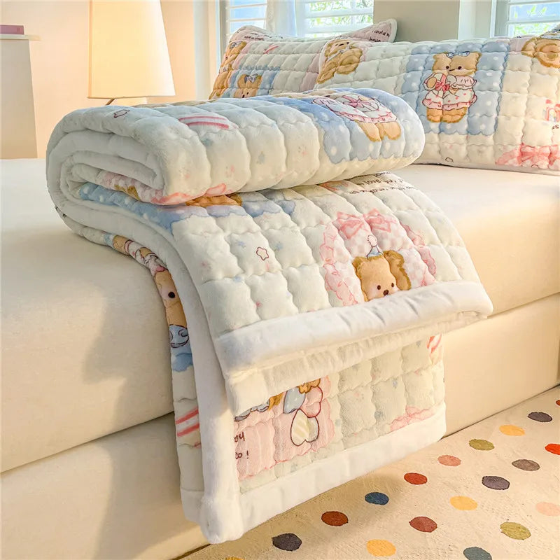 Quilted Velvet Mattress Topper