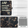 Marble A5 Savings Challenge Binder with 100 Cash Envelopes
