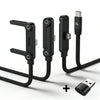 Black foldable phone stand and 240W USB-C fast charging cable with a connector.