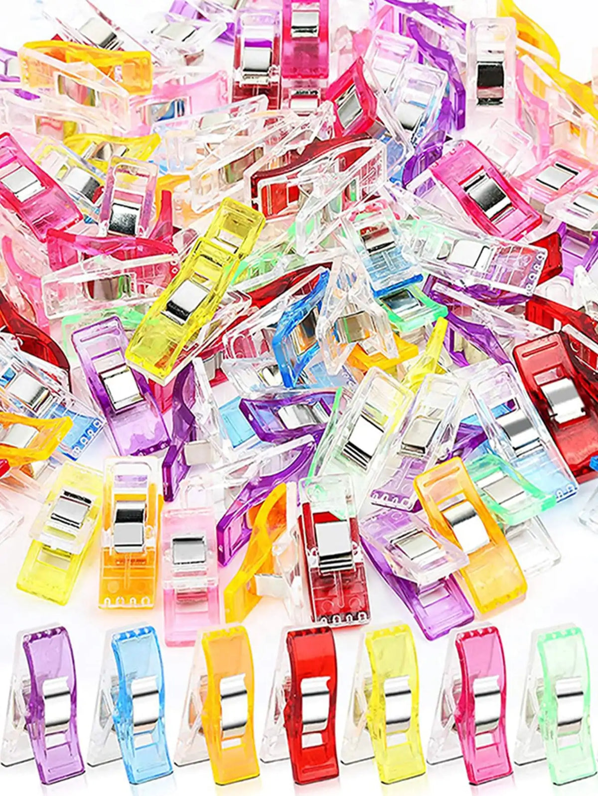 Colorful Multi-Purpose Sewing Clips for Crafting and Binding