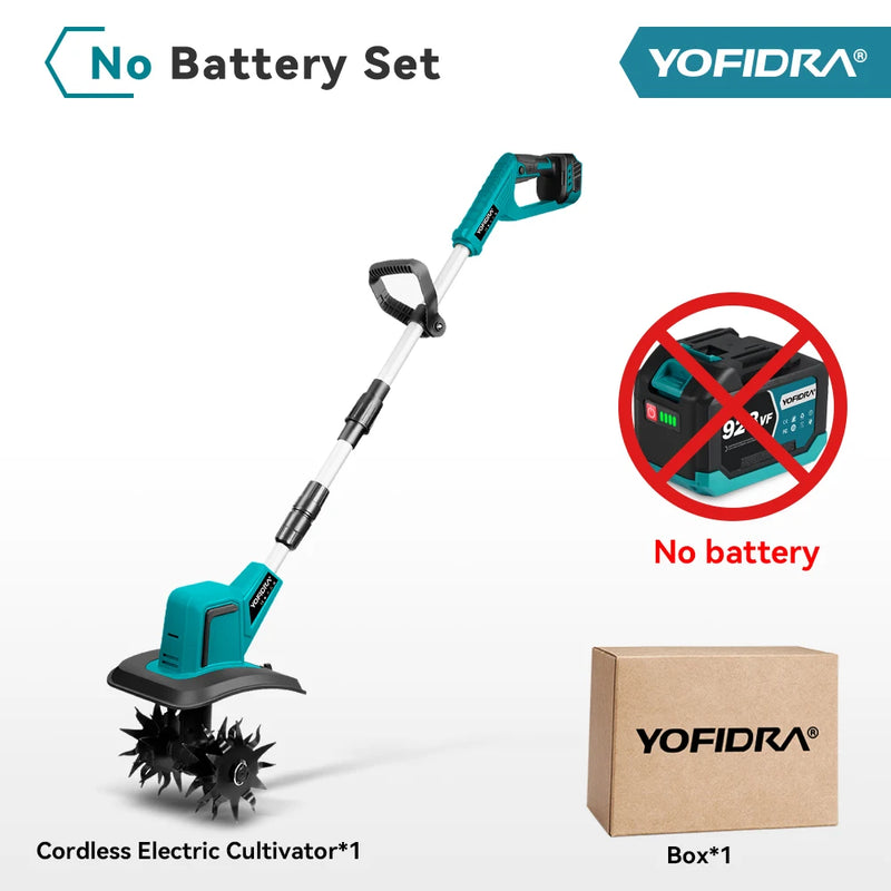 1500W Brushless Cordless Garden Tiller & Cultivator