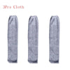 Three gray cloth items, likely cleaning cloths or similar fabric products.