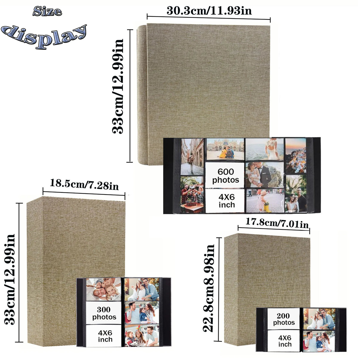 Linen Photo Album with 4x6 Sleeves