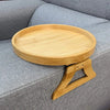 Clip-On Wooden Sofa Side Tray with Integrated Storage