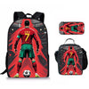 Soccer Star Backpack Set for Kids with Lunch Bag & Pencil Case