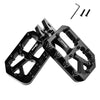 Black aluminum foot pegs for Surron Light Bee X/S, Talaria MX3/MX4, and Segway X160/X260