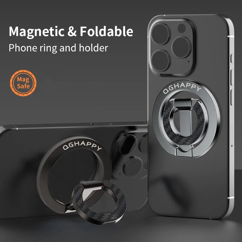 Double-Sided Magnetic Phone Ring Holder and Stand