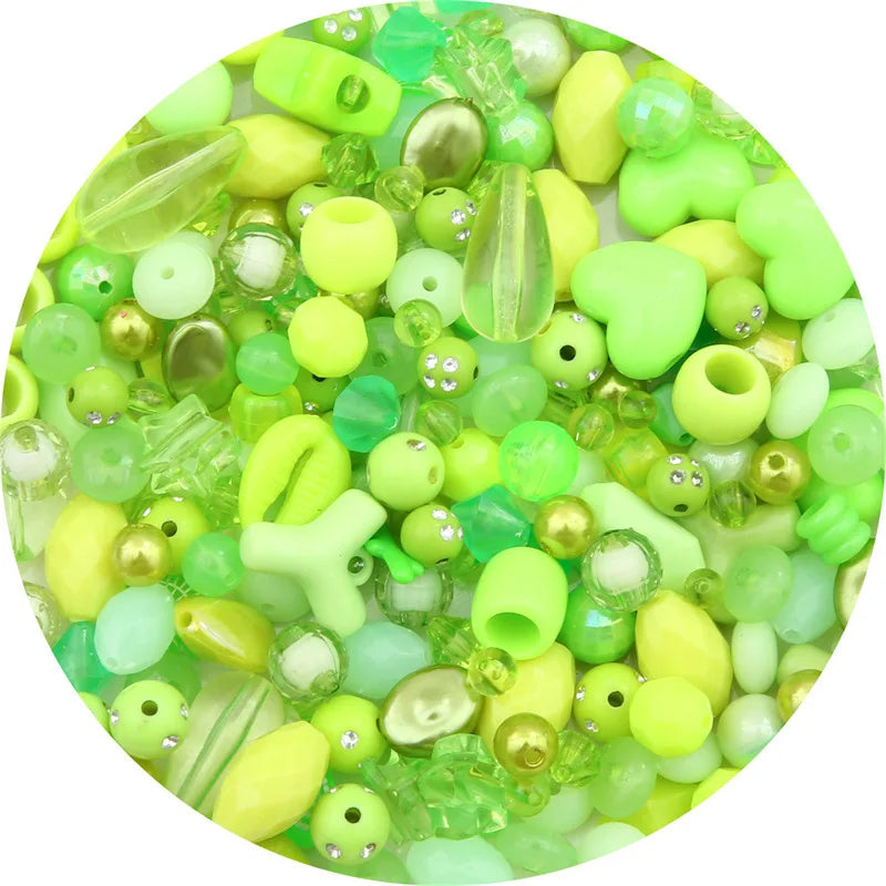 Colorful Acrylic Bead Mix for DIY Jewelry